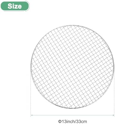 M METERXITY Cooling Rack, 13" Round Stainless Steel Baking Rack for BBQ/Cooking/Roasting/Grilling/Steaming/Drying, Wire Cooling Rack for Baking [Silver]