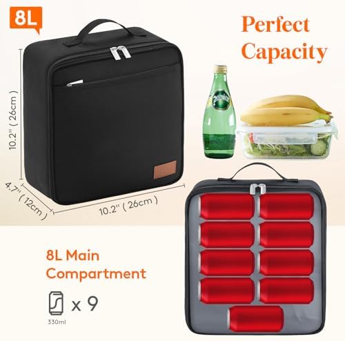 Lifewit Freezable Lunch Box, Insulated Reusable Lunch Bag with 2 Ice Packs