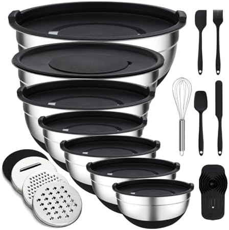 Unokit Mixing Blows with Lids Set - 7-Piece