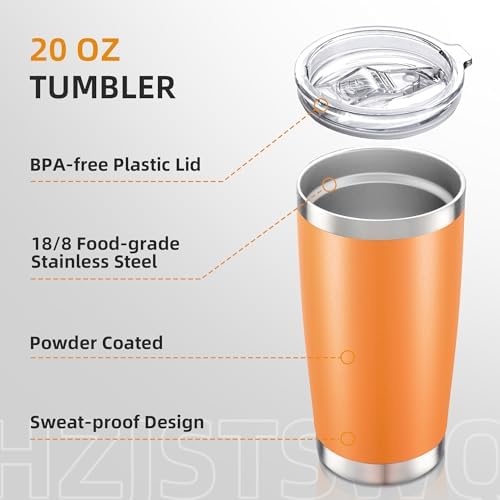 20 oz Tumbler with Lid Stainless Steel Insulated Tumblers, 1 Pack