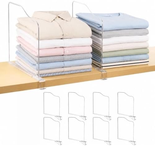 Vtopmart 12" Extra Tall x 11.7" Deep Shelf Dividers, 12 Pack