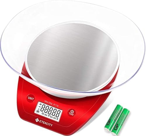 Etekcity Food Kitchen Scale with Bowl, 0.1g, Grams and Ounces