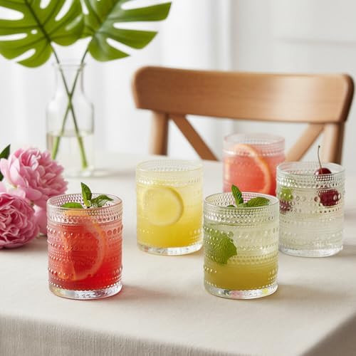 Moretoes Hobnail Drinking Glasses Set of 12