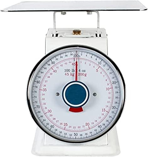 TrueCraftware- 100 lb. Mechanical Kitchen Flat Platform Weighing Food Scale- Heavy Duty Portion Control Mechanical Kitchen and Food Scale Industrial Dial Scale for Kitchens and Restaurants