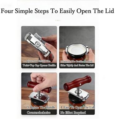 Cap Crack Jar Opener 2026 New Adjustable Multi-Lid Can Opener for Weak Hands - Ergonomic Non-Slip Grip, One-Hand Operation, Opens Bottles Cans Jars Effortlessl (Wooden Color Anti-Slip)