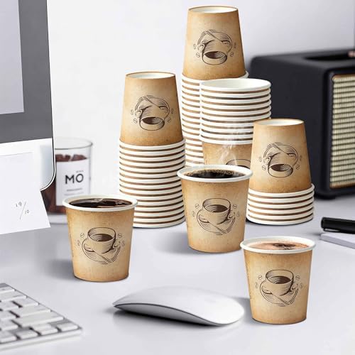 Clawsoff 300 Pack 6 oz Small Coffee Cups Disposable Paper Espresso Cups