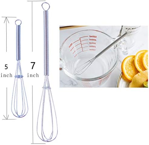 Mini Whisks Set of 2, Tiny Whisk for Whisking, Beating, Mixing Sauces