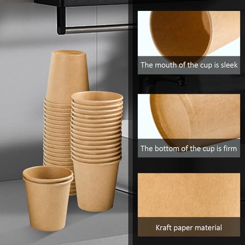 Clawsoff 1200 Pack 3 oz Paper Cups Disposable Kraft Mouthwash Bathroom Cups