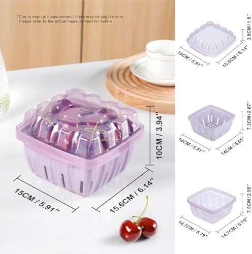 Berry Basket, 3-in-1 Fruit Colander with Holes, Berry Keeper with Colander