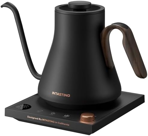 INTASTING Gooseneck Electric Kettle with ±1℉ Temperature Control, 0.9L