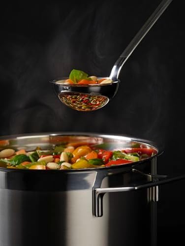 Rosle 10008 Stainless Steel Hooked Handle Ladle with Pouring Rim Serving Spoon 4.1 oz