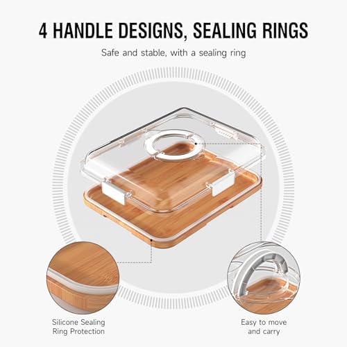 Renmxj Portable Charcuterie Boards with Lid, Cheese, Veggie & Snack Tray