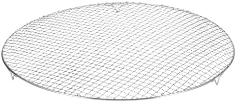 HARFINGTON Round Cooking Rack 19-inch Stainless Steel Cross Wire Barbecue Grill Net with 20mm Legs for Cooking Baking Steaming BBQ