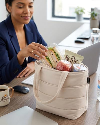 Aosbos Lunch Tote Bag,Insulated Lunch Bag For Women,Work,Office