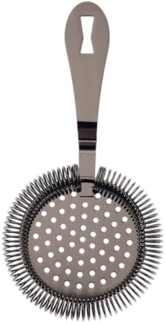 Barfly Deluxe Antique Hawthorne Spring Strainer, Gun Metal Black
