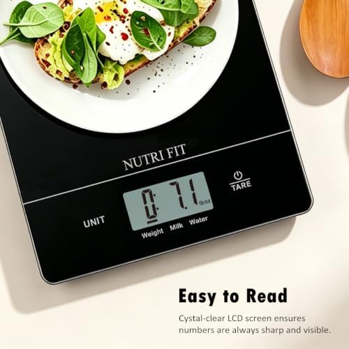 NUTRI FIT Digital Food Scale Kitchen Scales Grams & Ounces for Weight Loss