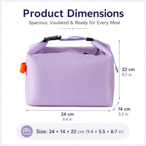 Insulated Lunch Bag For Women, Reusable Lunch Box Tote Bags