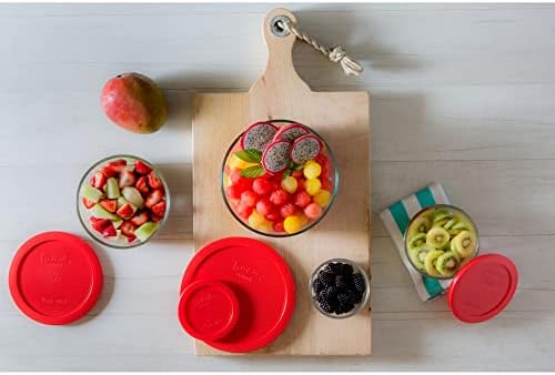 Pyrex Simply Store 2 Cup Single Glass Food Storage Container, Plastic Lid