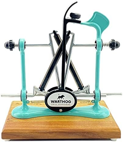 Warthog Elite A4 Knife Sharpener, Diamond Rods, Metal Frame, Aqua Sky