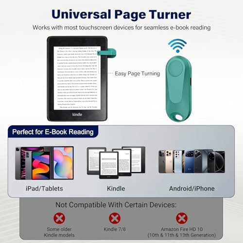 Page Turner for Kindle Remote Control for iPhone iPad Tablets eReaders