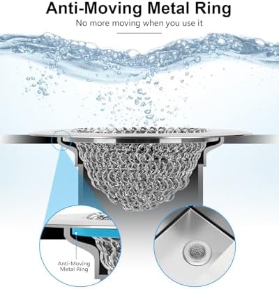 Upgraded Reversible Sink Drain Strainer & Kitchen Sink Stopper Set
