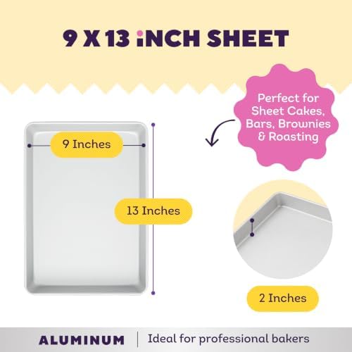 Wilton Aluminum Rectangular Sheet Pan, Made Without PFAS, 9 x 13 in.