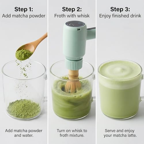 Matcha Whisk, Portable Electric Powered Whisk for Matcha Powder