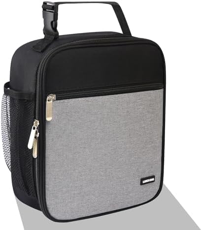 Lovoeo Lunch box Lunch bag for men women Insulated Lunchbox Lunch bags for Work Picnic Travel (Thicken grey)