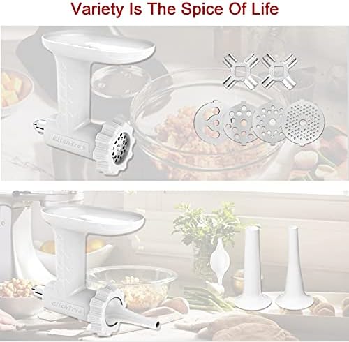 KitchTree Attachment For KitchenAid Stand Mixer, Meat Grinder Attachment, Grey