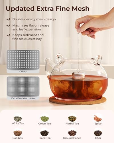 2 Pack Reinmoson Large Tea Infuser for Loose Tea & Spice Ball for Cooking