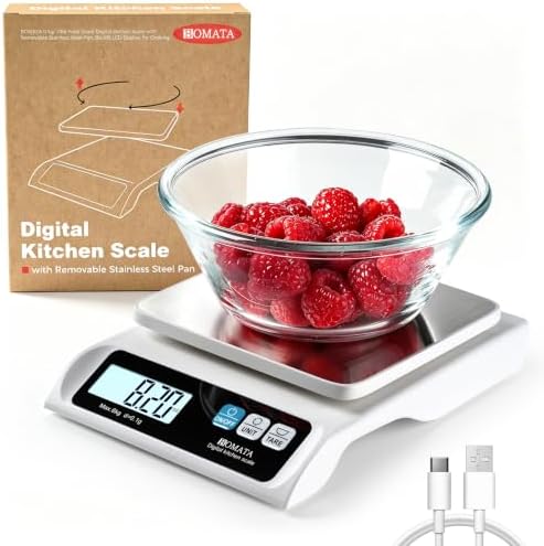 BOMATA 0.1g High Precision Digital Kitchen Food Scale, 13lb Gram Scale