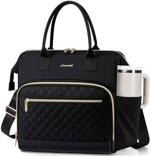 LOVEVOOK Lunch Bag Women, Insulated Lunch Box for Women with Cup Holder
