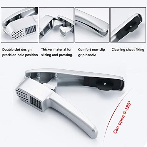 Garlic Press and Slicer 2-in-1, Mincer & Crusher with Peeler