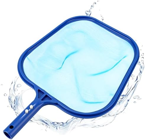 Pool Skimmer Net, Professional Swimming Pool Leaf Skimmer with Heavy Duty Frame, Fine Nylon Flat Mesh for Fast Debris Cleaning, for Above Ground & In-Ground Pools,16×10.8in (No Pole)