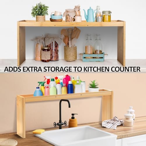 Over the Stove Spice Shelf for Kitchen,33" Over Stove Spice Rack Organizer