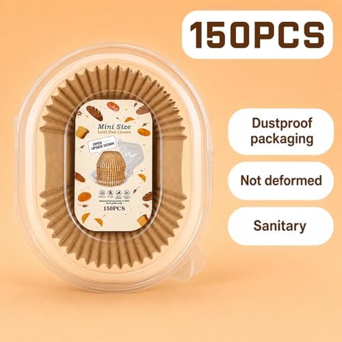 150 Pcs Mini Loaf Pan Liners Compatible with Wilton Mini Loaf Pan