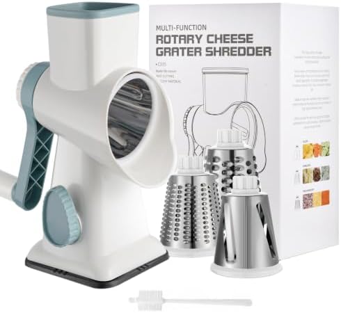 Cheese Grater Hand Crank Rotary Vegetables Shredder with Handle