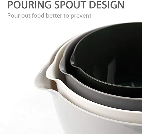 BoxedHome Classic Mixing Bowl Set of 4, BPA Free Plastic