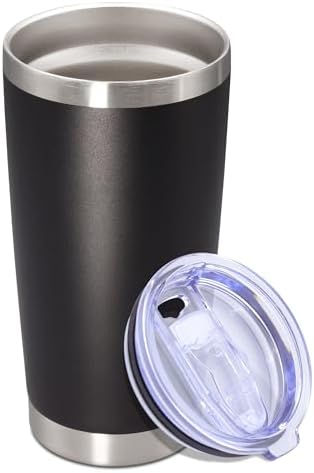 20 oz Tumbler Insulated Tumblers Stainless Steel Coffee Mug,Black 1PCS