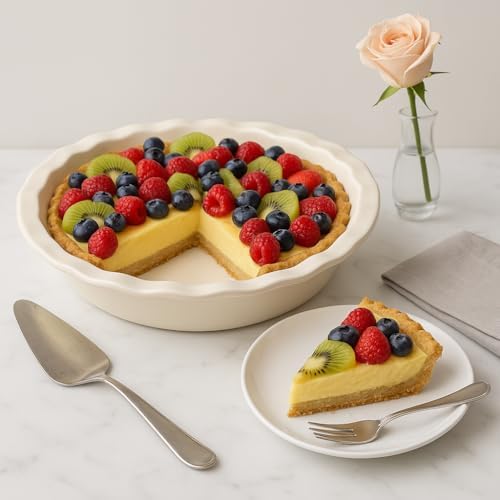 Mrs. Anderson's Baking Easy-As-Pie Fluted Pie Plate, 9.5-Inch