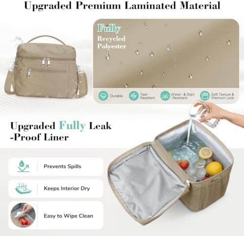 DALINDA Insulated Lunch Box Women Men Leak-Proof Cooler Lunch Bag