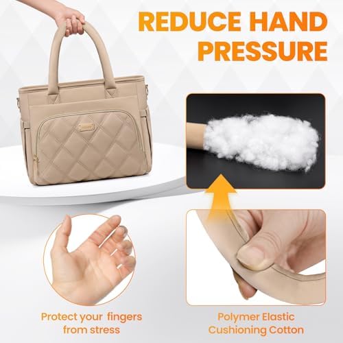 Artelaris Lunch Bag Women, Adult Insulated Lunch Box, Leakproof Lunch Cooler Bag, Reusable Large Lunch Cooler for Work, Picnic, Travel (Khaki)