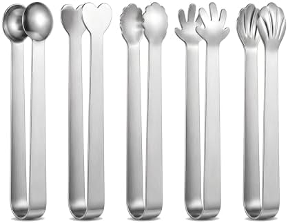 Mini Serving Tongs, 4.9 Inch, 5 Pack,Cute Unique Tiny Tongs
