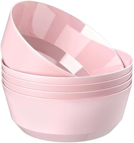 Hioasis 8 Pack Pink Serving Bowls for Party