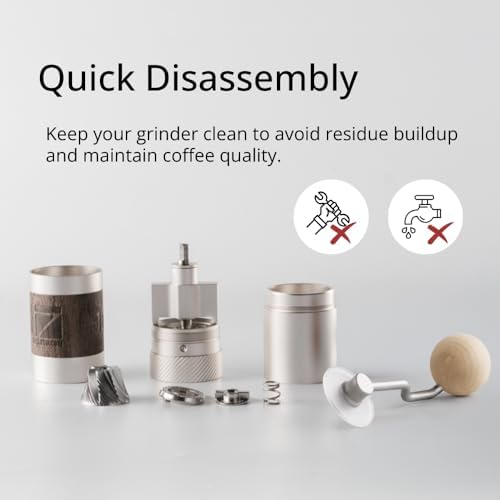 1Zpresso Q Manual Coffee Grinder - Crank Handle with Stainless Steel Conical Burr, suitable for Drip, French Press, Cold Brew, Travel, Camping