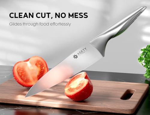 ASETY Knife Block Set, 15 PCS Knives Set for Kitchen, Stainless Steel