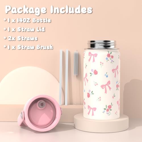 Kids Bento Box with Food Jar, Water Bottle, Lunch Bag, Floral