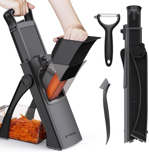 All in 1 Upgraded Version Safe Mandoline Slicer for Kitchen, Veggie Slicer