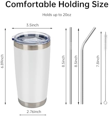 IEOVIEE 32 Pack 20oz Stainless Steel Insulated Bulk Tumblers with Lid&Straw