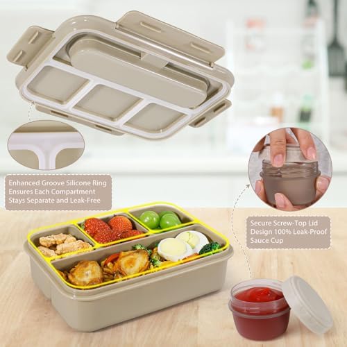 Caperci Bento Box Adult - 50 oz Large Lunch Containers for Adults and Teens